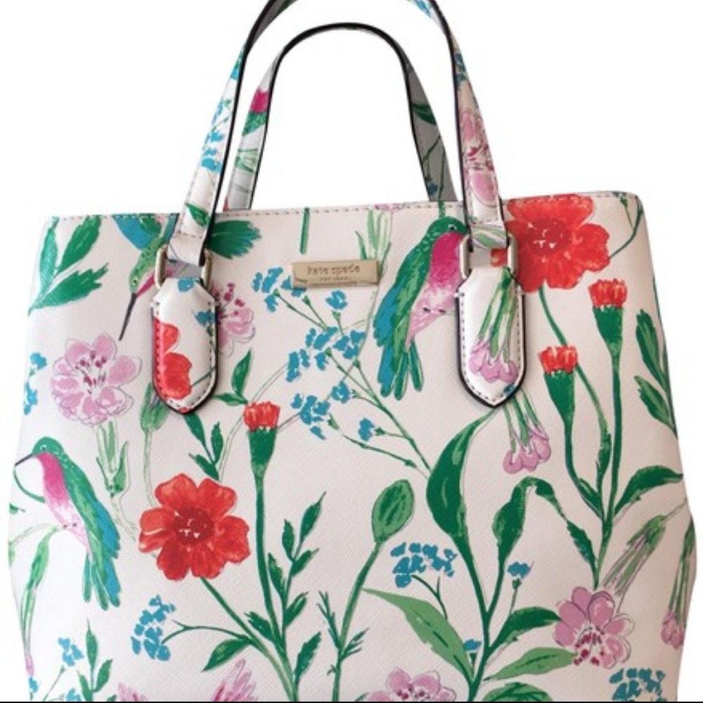 Kate Spade  Hummingbird Floral Evangeline Satchel